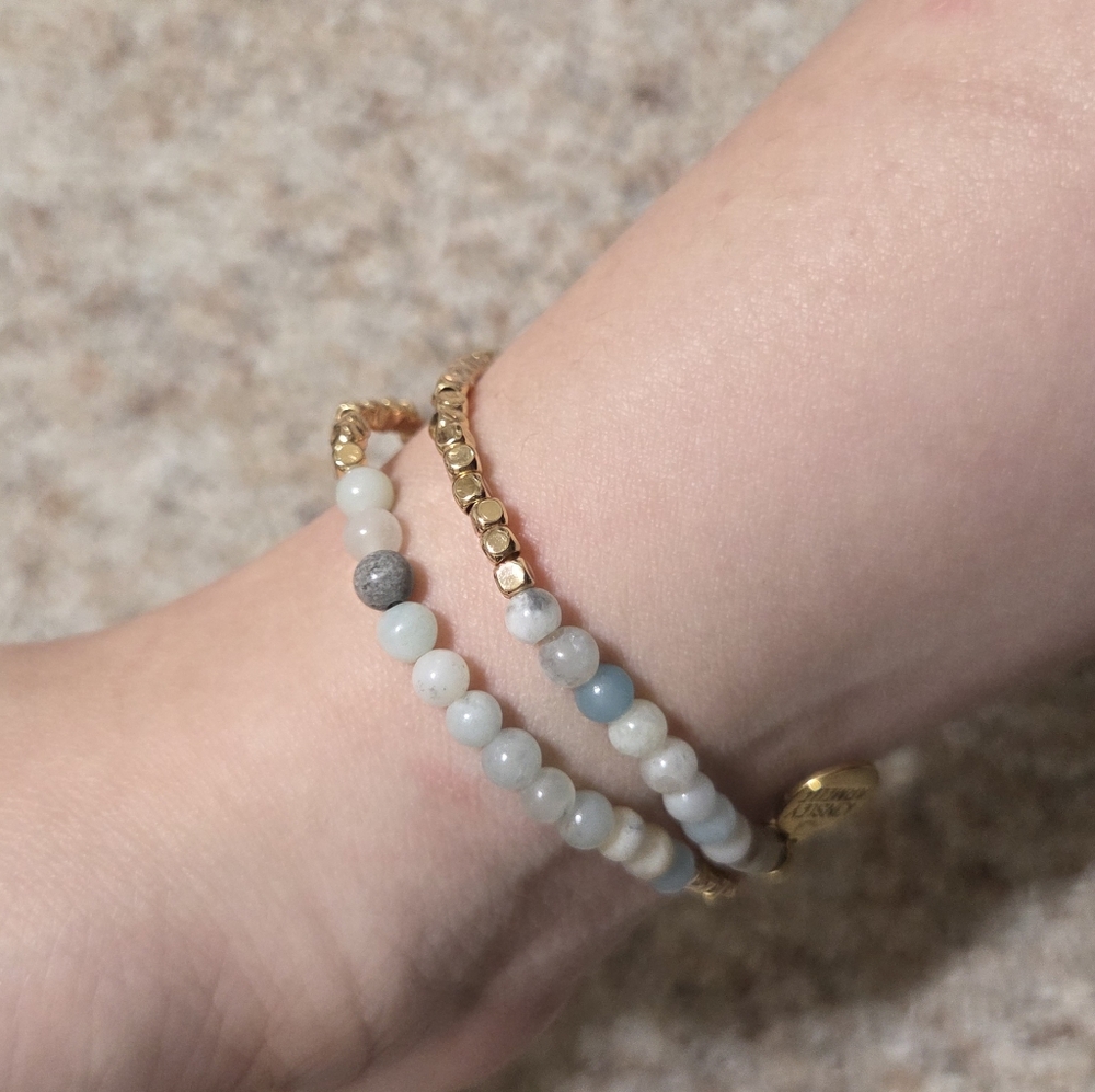 Gold and Multicolor Beaded Bracelet Set - Picture 4 of 6